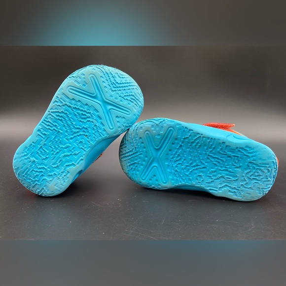 Nike Space Jam X Team Hustle Toddler 6C Tune Squad DH8054-001 Black & Blue Shoes - Picture 6 of 8